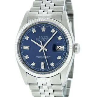 Rolex Datejust Stainless steel and 14k white gold Blue