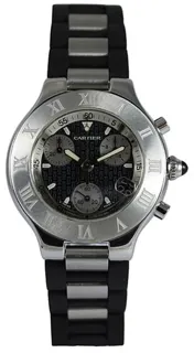 Cartier 21 Chronoscaph 2424 38mm Stainless steel Black