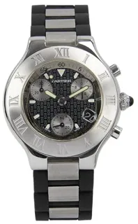 Cartier 21 Chronoscaph 2424 38mm Stainless steel Black