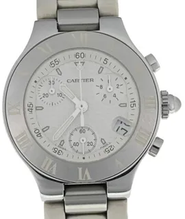 Cartier 21 Chronoscaph W10197U2 32mm Stainless steel White