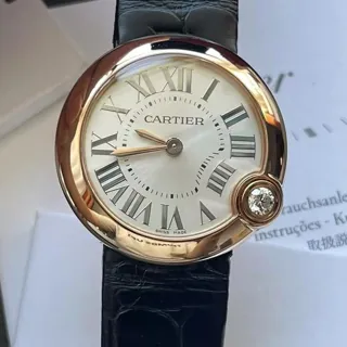 Cartier Ballon Blanc WGBL0003 30mm Rose gold Silver