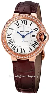 Cartier Ballon Bleu 33mm WJBB0033 Rose gold Silver