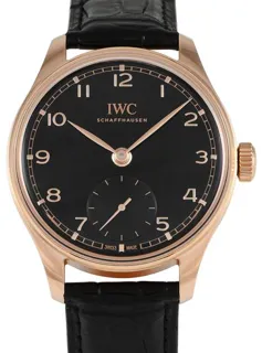 IWC Portuguese 40mm Yellow gold Black