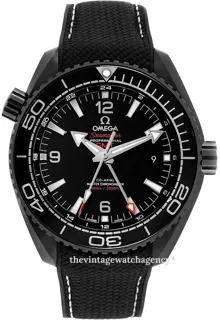 Omega Seamaster Planet Ocean 215.92.46.22.01.001 Black ceramic Grey with luminescent arabic numerals and index markings, luminescent hands