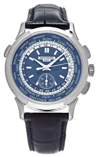 Patek Philippe World Time Chronograph 5930G-010 39.5mm White gold Blue