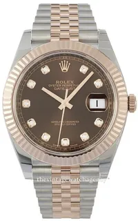 Rolex Datejust 41 126331-0004 Oystersteel and Everose gold Brown