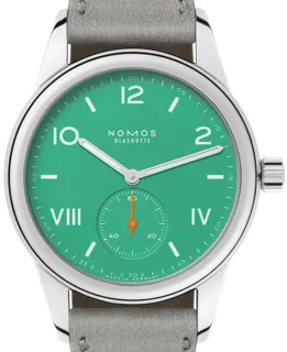 NOMOS Club 726.GB Stainless steel Green