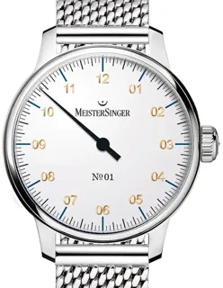 MeisterSinger N° 01 AM3301G_MIL Stainless steel White