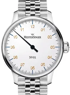 MeisterSinger N° 01 AM3301G_SS Stainless steel White