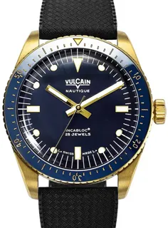 Vulcain Skindiver Nautique 661170A37.BOR200 PVD coated$Stainless Steel$Yellow gold Blue