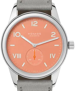 NOMOS Club 725 Stainless steel Orange