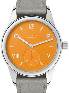 NOMOS Club 710 Stainless steel Orange