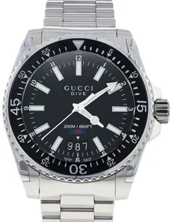 Gucci Dive YA136301A Stainless steel Black