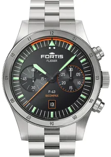 Fortis Flieger F.424.0004 Stainless steel Black