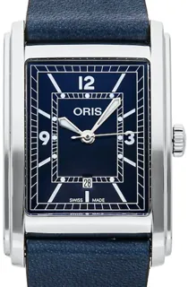 Oris Rectangular 01 561 7783 4065-07 5 19 17 38mm Stainless steel Blue