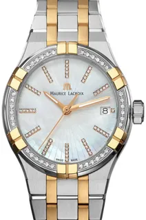 Maurice Lacroix AIKON AI1106-PVPD2-170-1 Rose gold and Stainless steel White