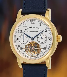 A. Lange & Söhne Tourbillon 701.001 38.5mm Yellow gold Silver