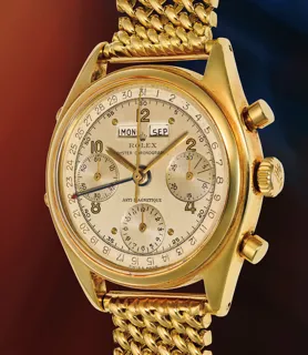 Rolex Chronograph 6036 35mm 18k yellow gold Silver