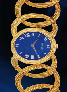 Piaget 9852 D65 18k yellow gold Blue