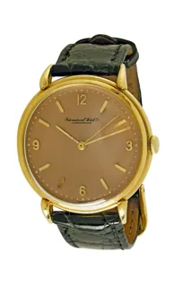 IWC 37mm 18k yellow gold Brown