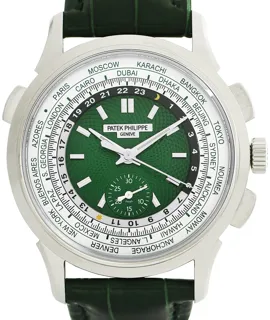 Patek Philippe World Time Chronograph 5930P-001 39.5mm Platinum Green