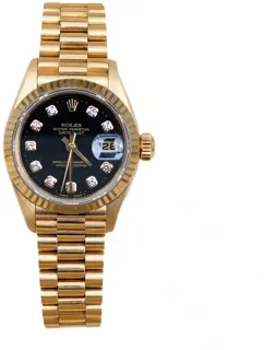 Rolex Lady-Datejust 69178 26mm Yellow gold Black