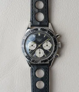 Heuer Autavia 2446 Stainless steel Black and White