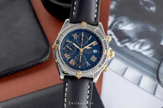 Breitling Crosswind B13355 Yellow gold and Stainless steel Blue