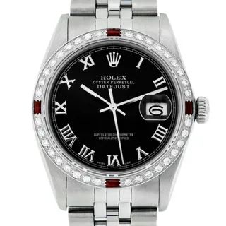 Rolex Datejust Stainless steel and 18k white gold Black