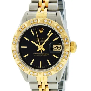 Rolex Datejust Stainless steel and 14k yellow gold Black