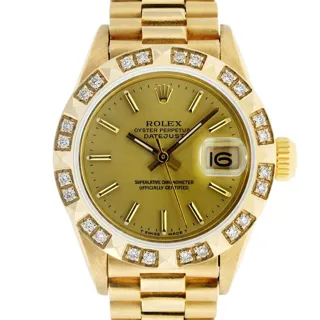 Rolex Datejust 18k yellow gold Champagne