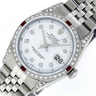 Rolex Datejust Stainless steel and 18k white gold White