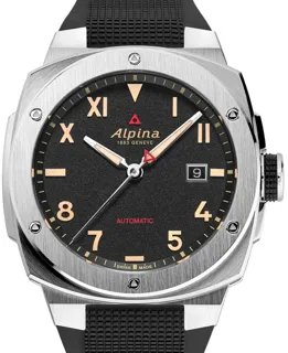 Alpina Alpiner AL-525BB4AE6 Stainless steel Black