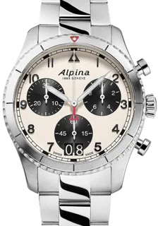 Alpina Startimer AL-372WB4S26B Stainless steel Beige