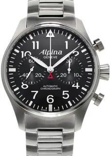 Alpina Startimer AL-860B4S6B Stainless steel Black