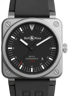 Bell & Ross BR 03 BR0392-HOR-BLC/SRB Stainless steel Black