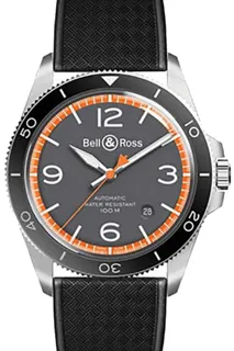 Bell & Ross BR V2 BRV292-ORA-ST/SRB Stainless steel Gray