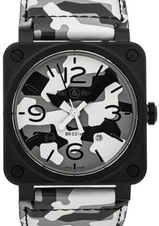 Bell & Ross Instruments BR0392-CG-CE/SCA Black ceramic Gray