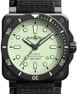 Bell & Ross Instruments BR0392-D-C5-CE/SRB Black ceramic Green