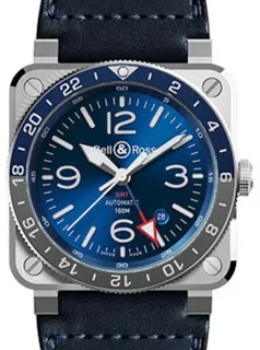 Bell & Ross Instruments BR0393-BLU-ST/SCA Stainless steel Blue