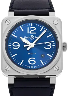 Bell & Ross Instruments BR03A-BLU-ST/SCA Stainless steel Blue