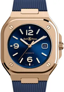 Bell & Ross Urban BR05A-BLU-PG/SRB 40mm Rose gold Blue