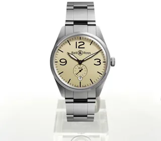 Bell & Ross Vintage BRV123-BEI-ST/SST Stainless steel Beige