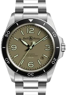 Bell & Ross Vintage BRV292-MKA-ST/SST Stainless steel Green