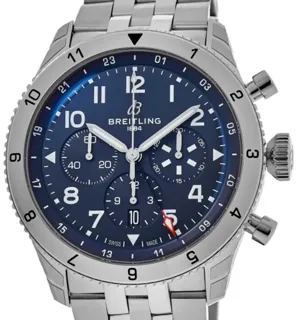 Breitling Aviator 8 AB04451A1C1A1 46mm Stainless steel Blue