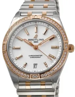 Breitling Chronomat U10380591A2U1 36mm Rose gold and Stainless steel White