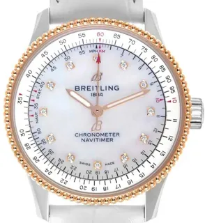 Breitling Navitimer U17395211A1P3 Stainless steel and Red gold White