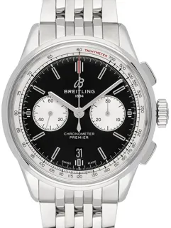 Breitling Premier AB0118371B1A1 Stainless steel Black