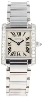 Cartier Tank Française 2384 20mm Stainless steel White