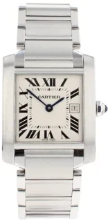 Cartier Tank Française 2465 Stainless steel White